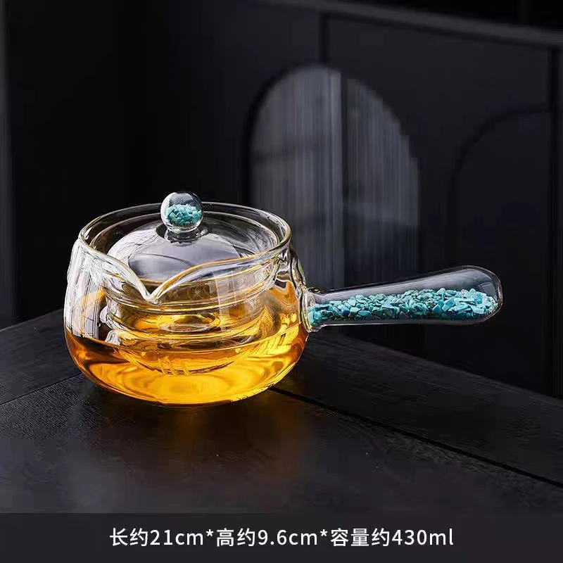 G1711-绿松石侧把煮茶壶