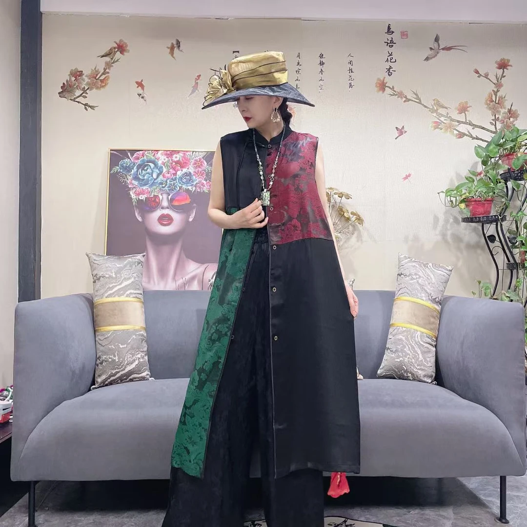 75601时尚气质轻奢百搭复古通勤宽松休闲风女士马甲