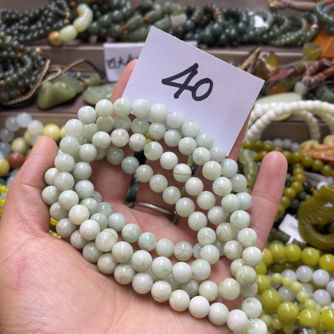 未镶嵌蛇纹石玉手链