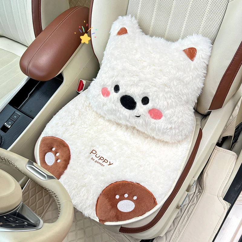 车载腰靠护腰久驾神器女士2025新款可爱西高地汽车内头枕靠枕套装