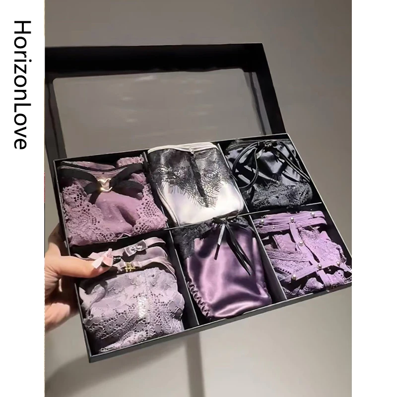 Horizon Love纾适 暮山紫*法式蕾丝网纱内裤