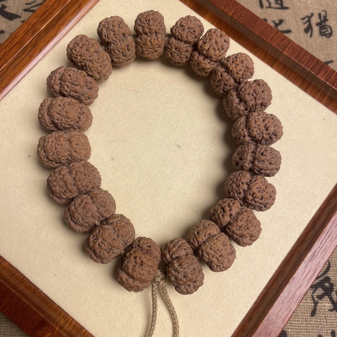 定制级纽扣手串夹板菩提无黄凹底梅花爆肉五星头尼泊尔大金刚新籽