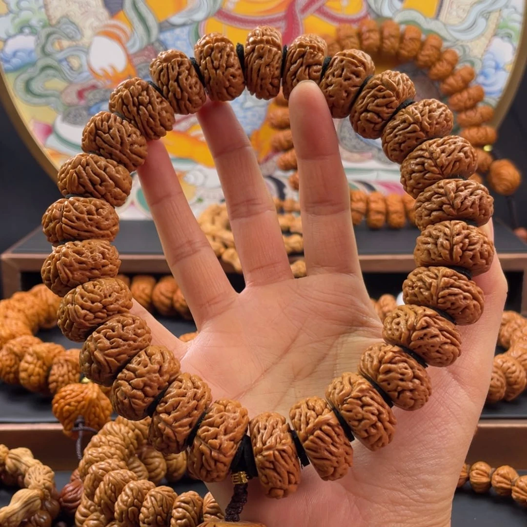 桃核手串24尺寸蚂蚁纹