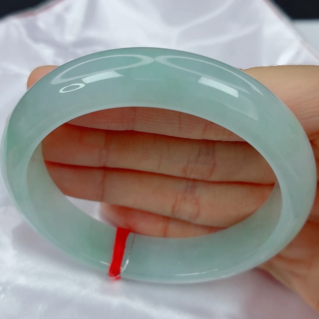 翡翠未镶嵌手镯57正圈，冰晴水，05