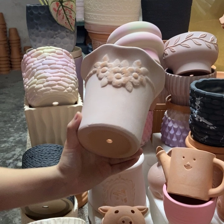 15×14雾化花边花束 粗陶1个