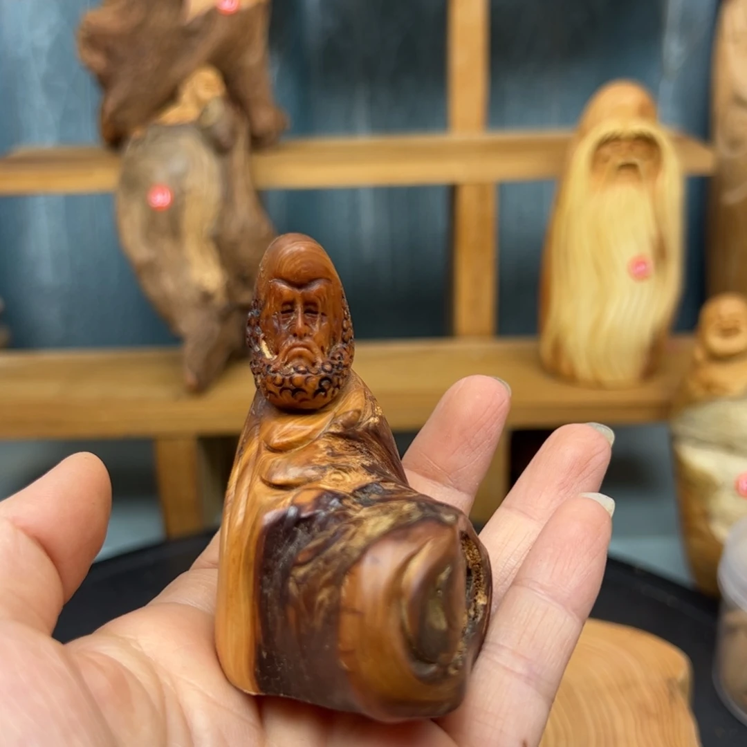 木日**辉崖柏木摆件手把件