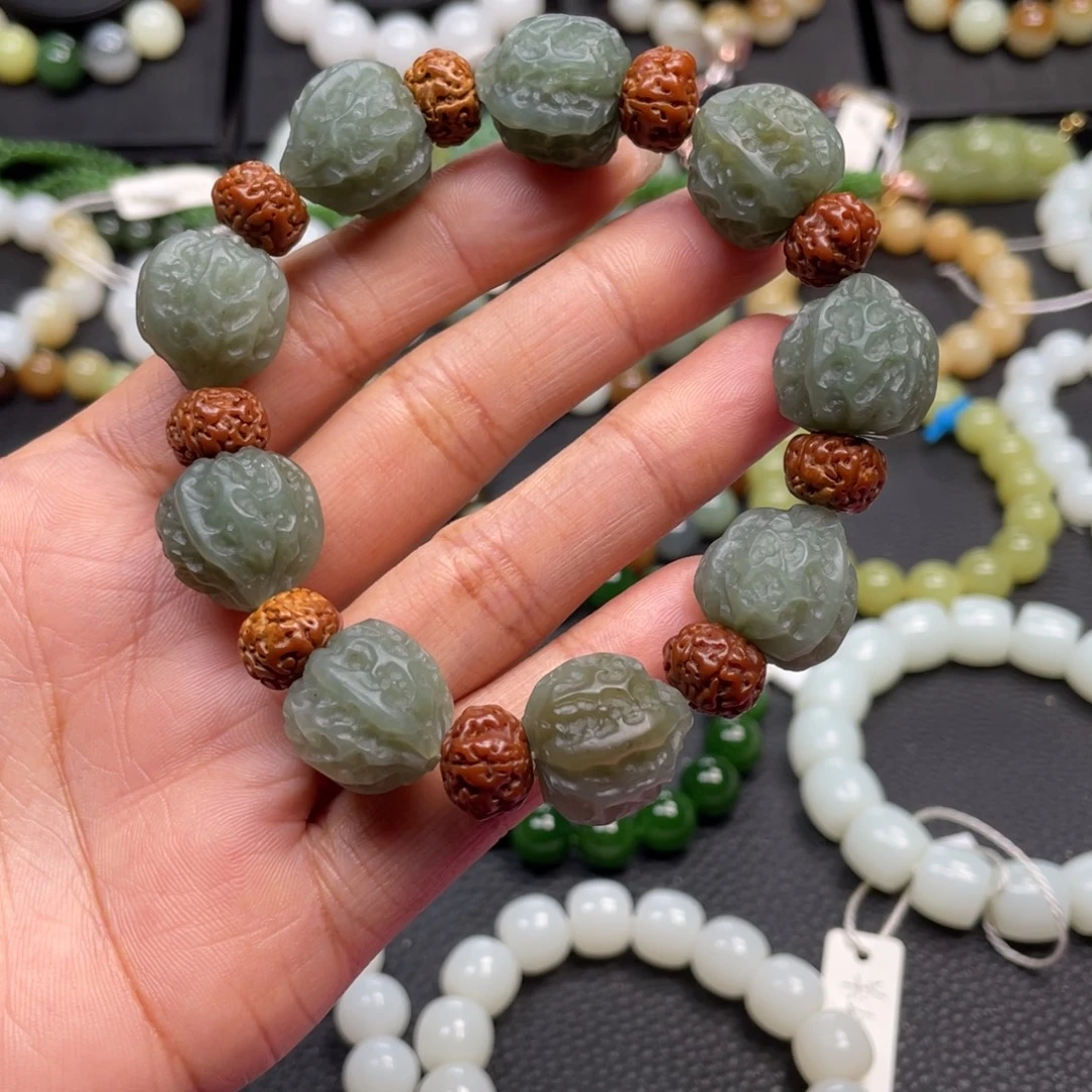 和田玉未镶嵌手链