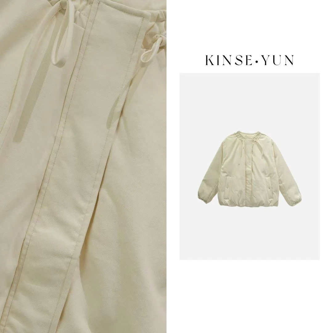 KINSE YUN『中空纱鹅绒服』90白鹅绒短款设计抽绳白鹅绒外套QD1139