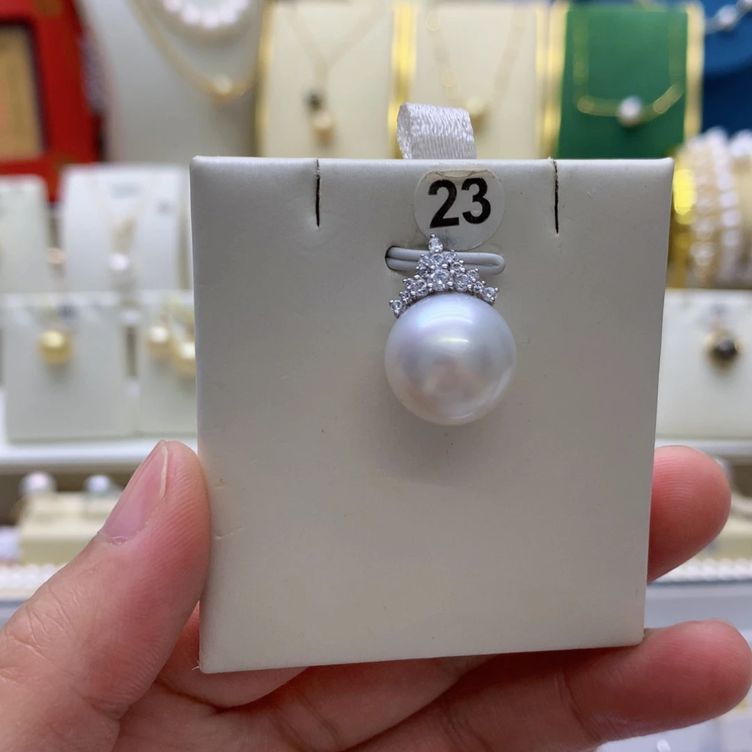 海水珍珠吊坠(不含链)18K金镶嵌