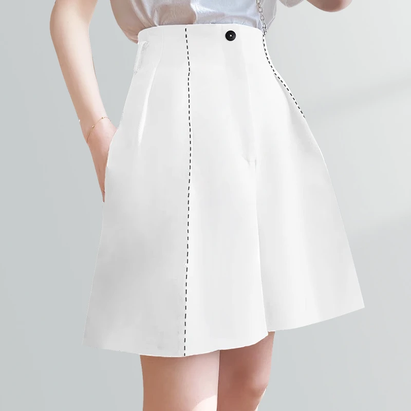 【炳瀚】炳瀚衣舍大码女25春新通勤百搭短裤BH225WBK15160