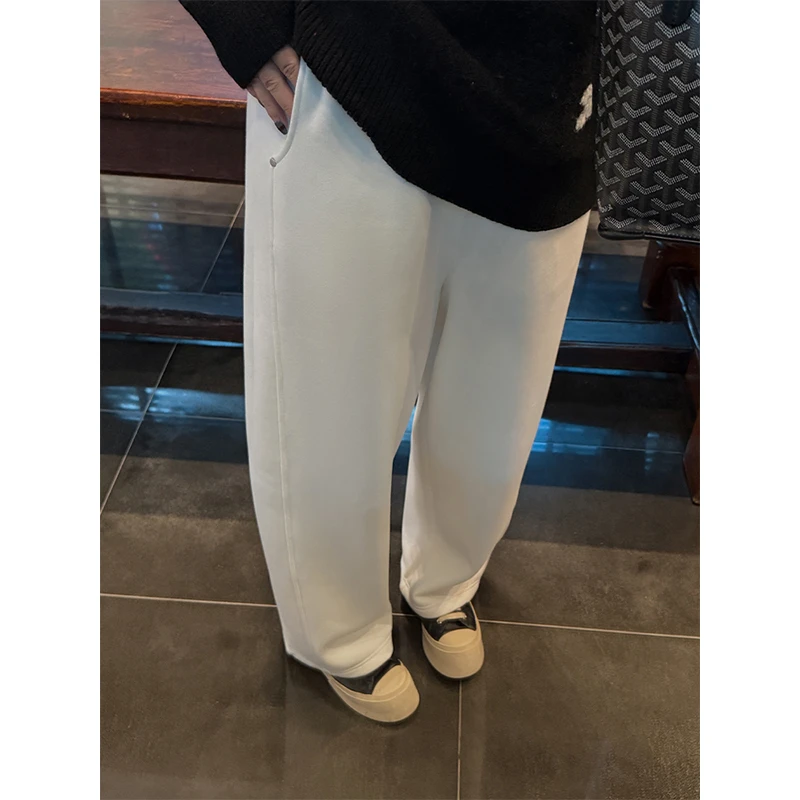 铅笔小鑫大码女装 神仙单品 遮肉显瘦 加绒剪裁阔腿裤