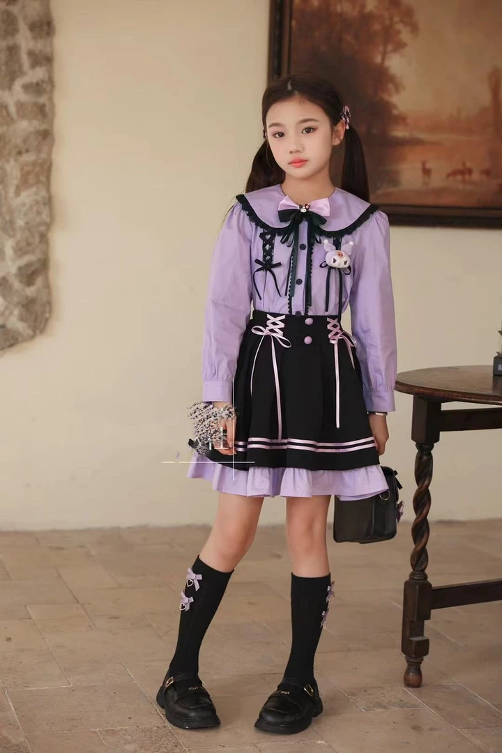 编码500-520扣号链接2025春夏季学院风童装韩版