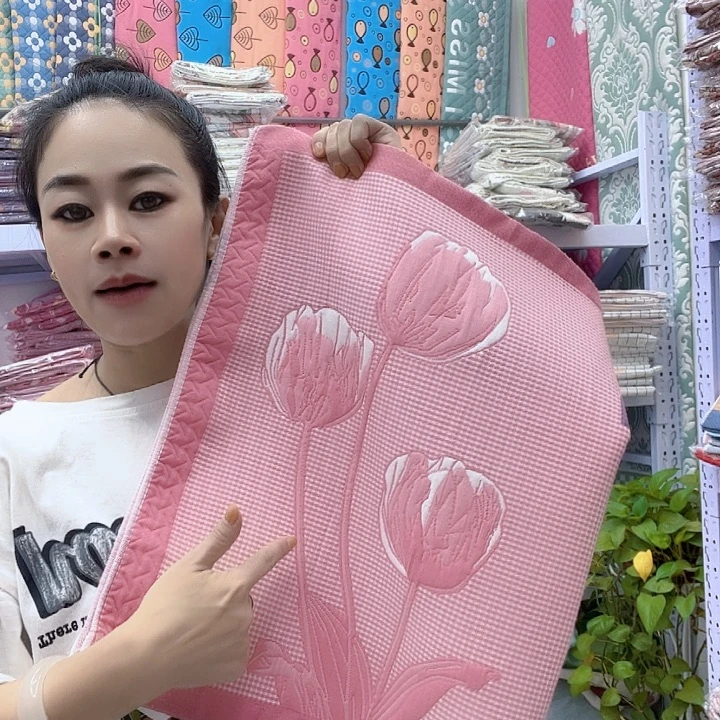 棉粉色郁金香纯棉