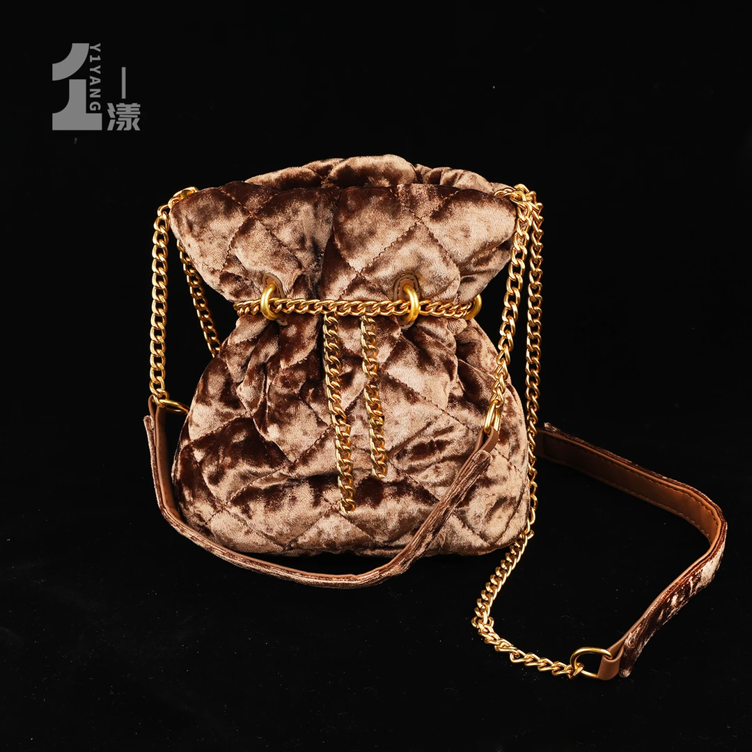 一漾 合金合成锆石项链 棕色 手工时尚复古编织镶嵌