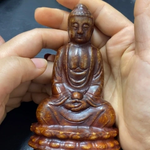 白玉菩提吊坠半****生摆件