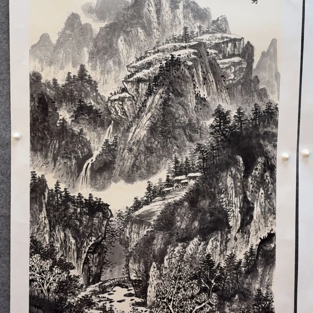 国画四尺作品山水哈哈