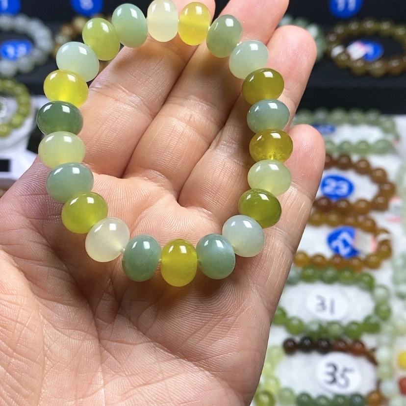 【闪购商品】未镶嵌蛇纹石玉手链风***✨卡11