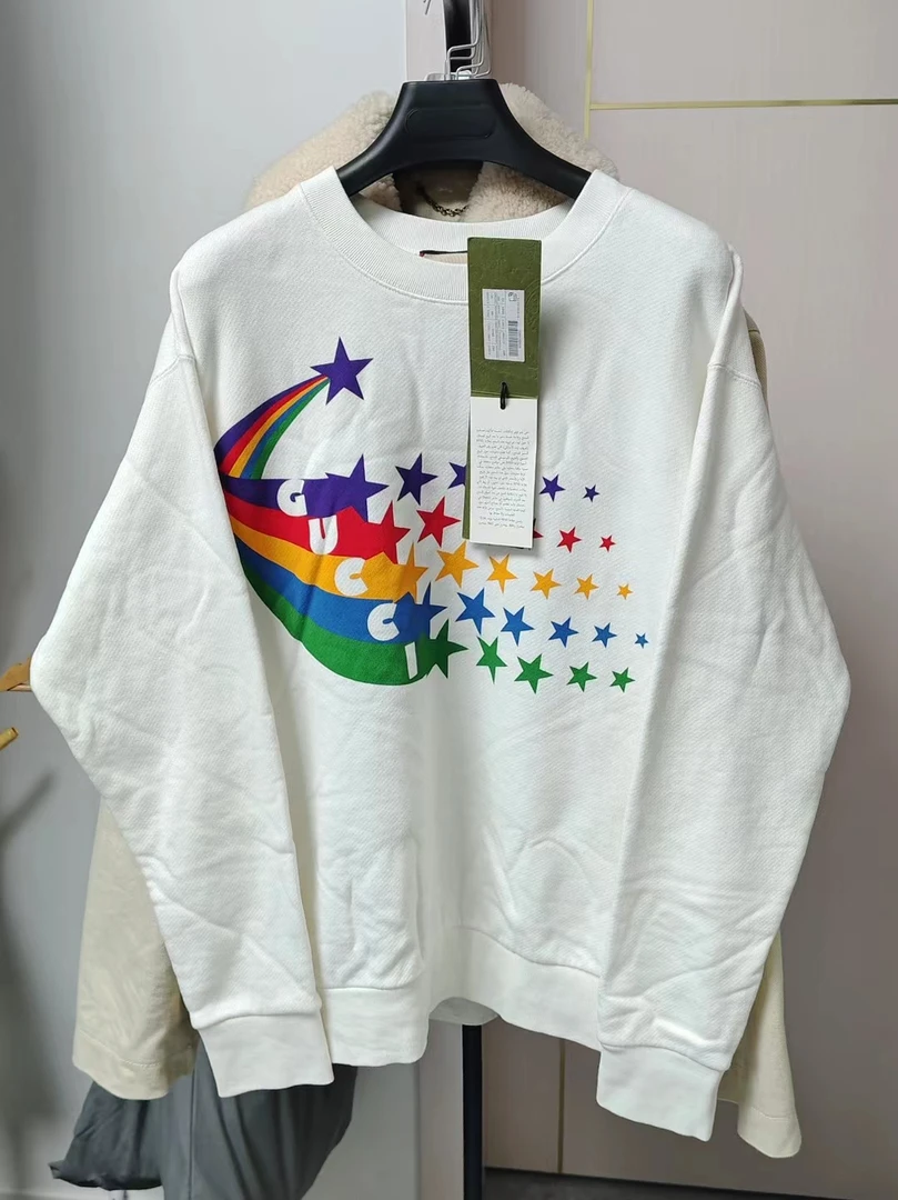 全新未使用 GUCCI/古驰 XS码 流星字母印花套头卫衣