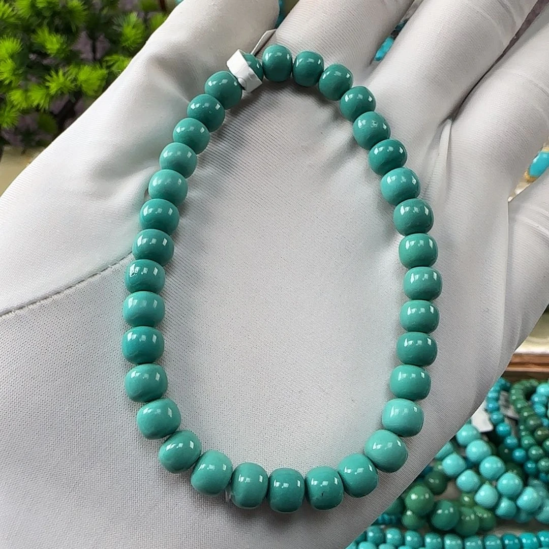 绿松石未镶嵌手串6mm+