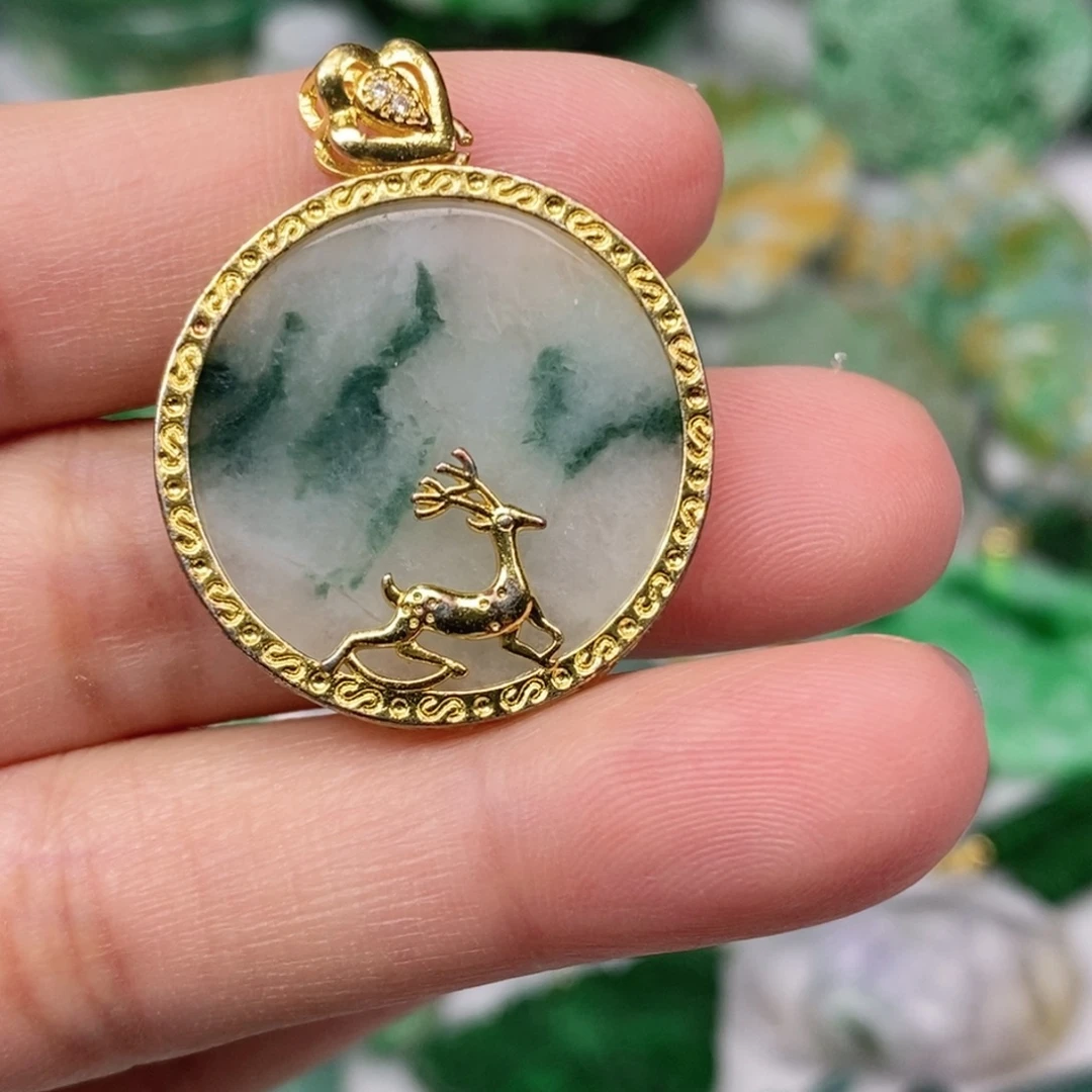 翡翠未镶嵌吊坠(不含链)