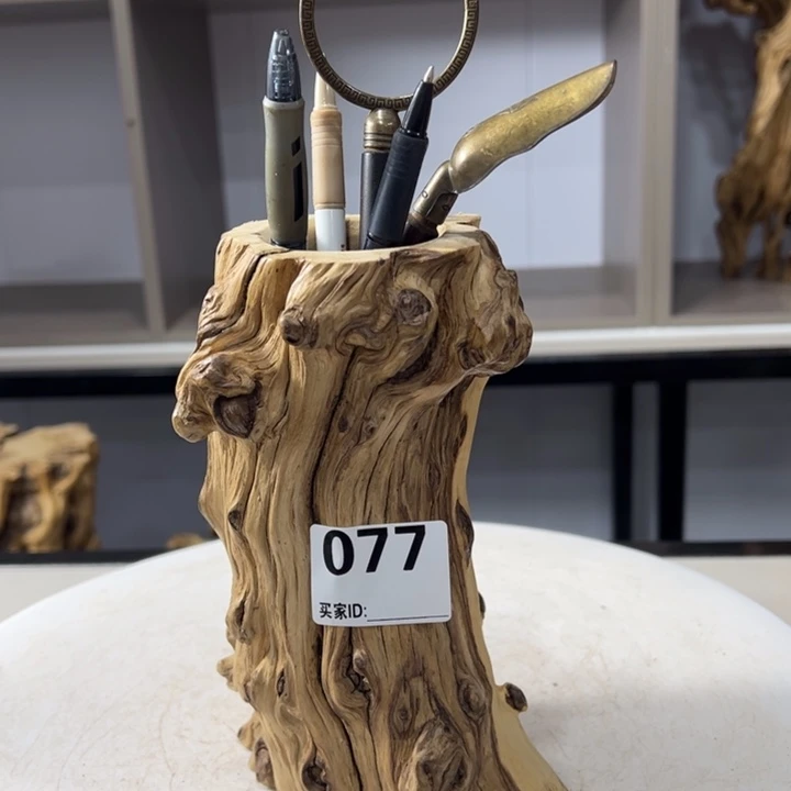 木石榴木榴疤茶桶笔筒