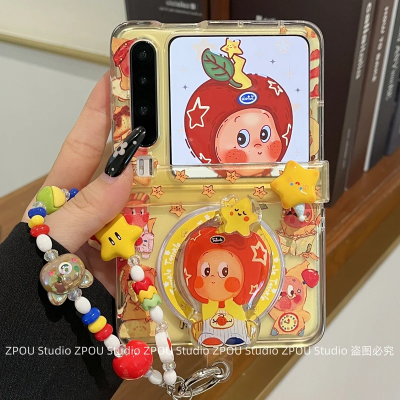 ZPOU 适用华为PuraX典藏折叠手机壳网红星星人pocket2磁吸支架N3F
