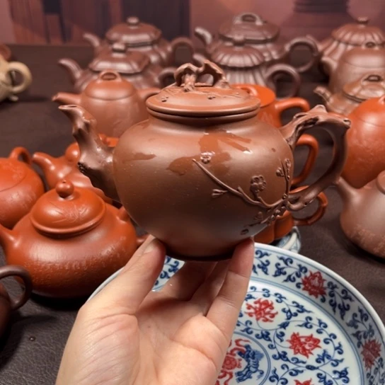 茶壶紫砂用****6原矿紫泥300毫升