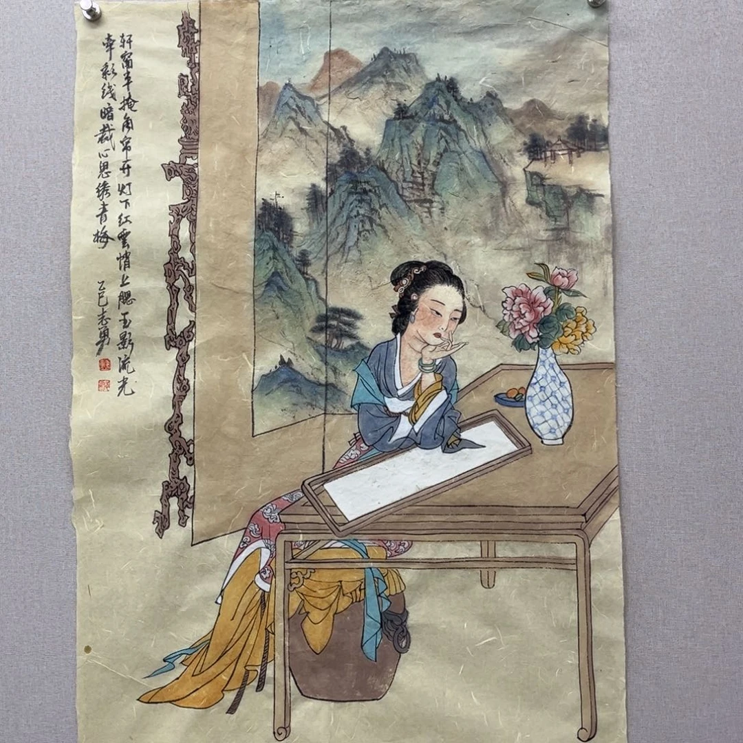 国画艺术家真人手绘