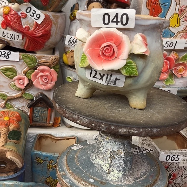 粗陶材质多肉花盆