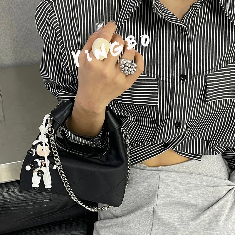 【英柏甄选】ZT-D7169-科技黑 然与纯小众设计感时尚单肩百搭女包