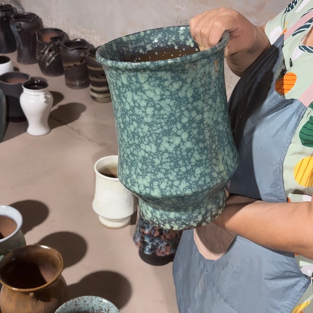 紫砂花盆口20高30