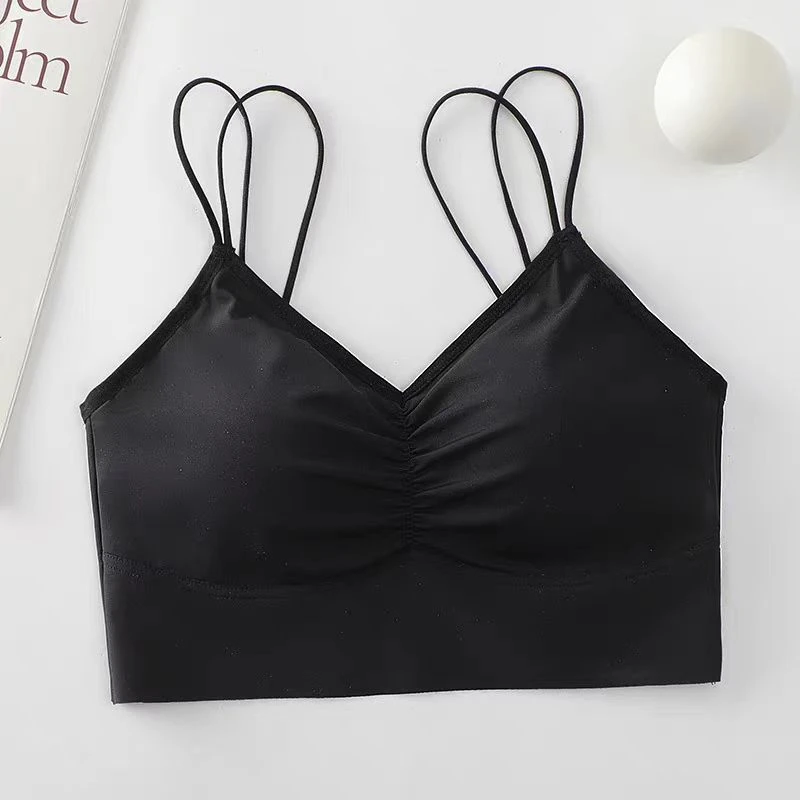 【锦衣服饰】6010新款双肩带冰丝美背