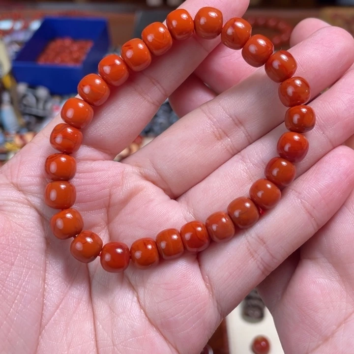 南红玛瑙未镶嵌颈饰45卡7➕