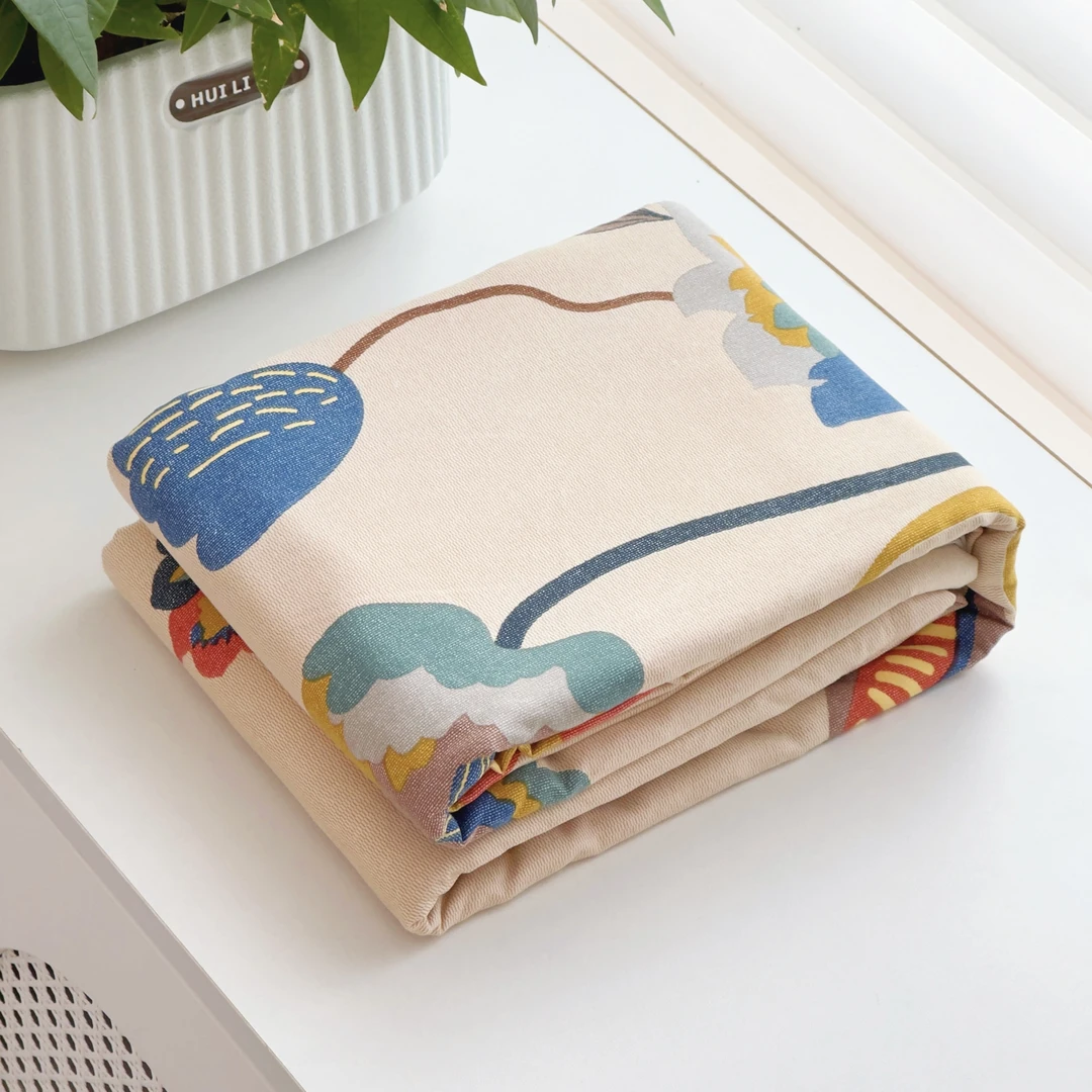 【京かわ会社】双层纱磨毛单双人被罩 春夏时尚