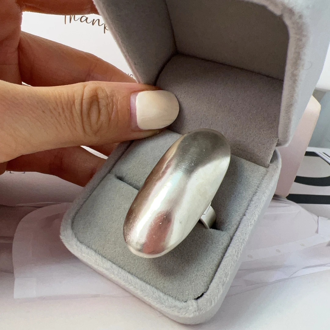 925银戒指 SIRGALIM手工光面戒指