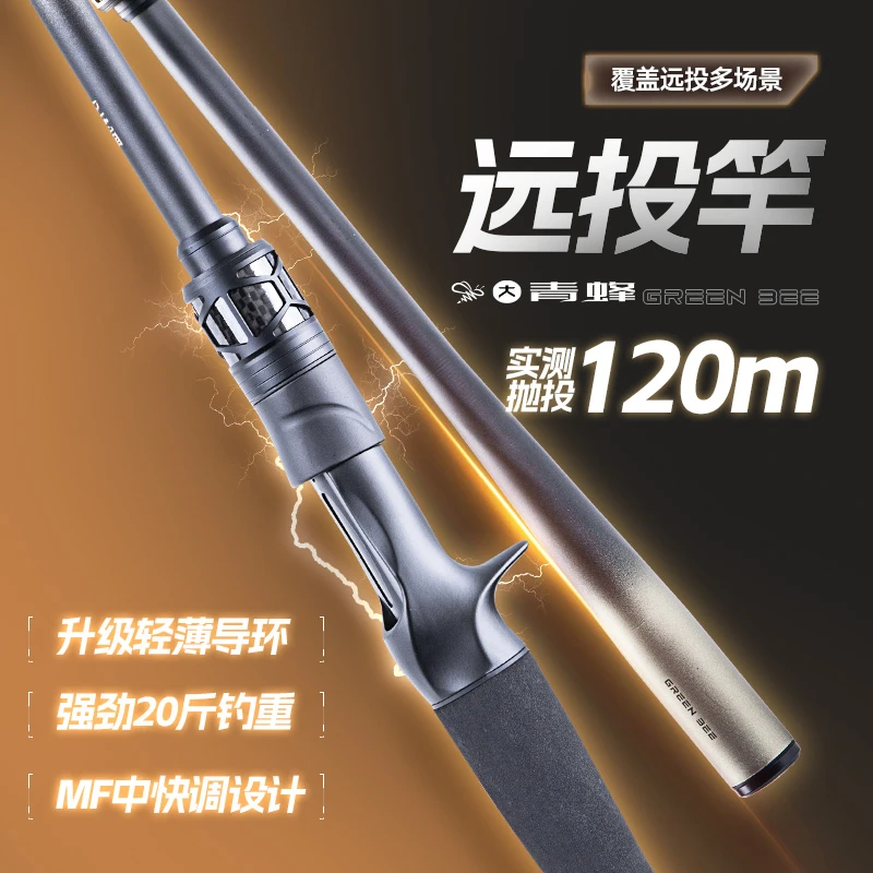 钓迷大青蜂远投泛用大物竿枪直柄岸抛M/MH海鲈翘嘴3米抛杆路亚竿