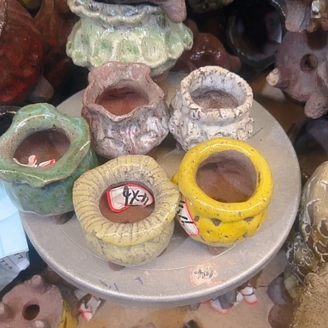 宝***妈粗陶花盆手工花盆