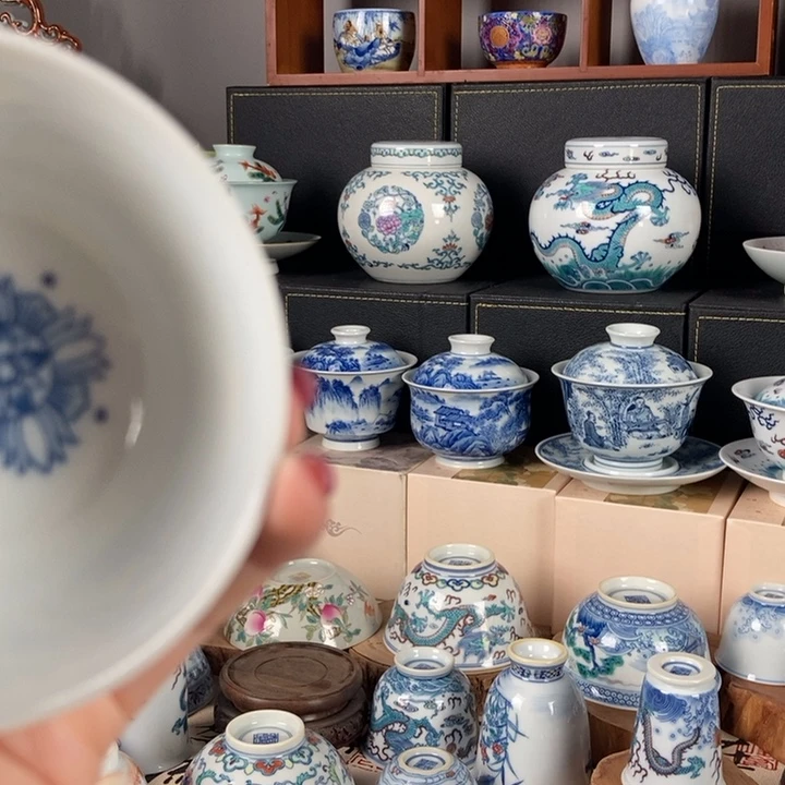 可***r杯四季花卉高足杯