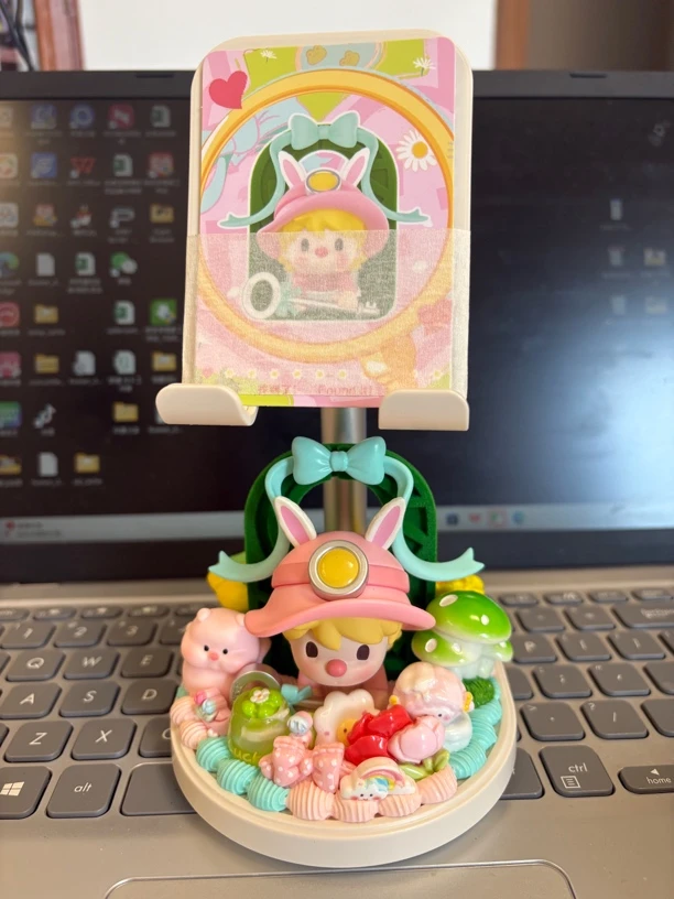 正版潮玩手机支架手机支架DIY无线可爱折叠透明创意懒人ins卡通