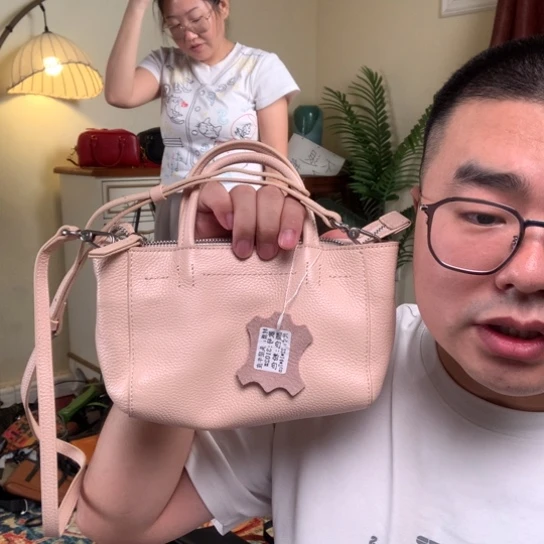 进口头层牛皮女包