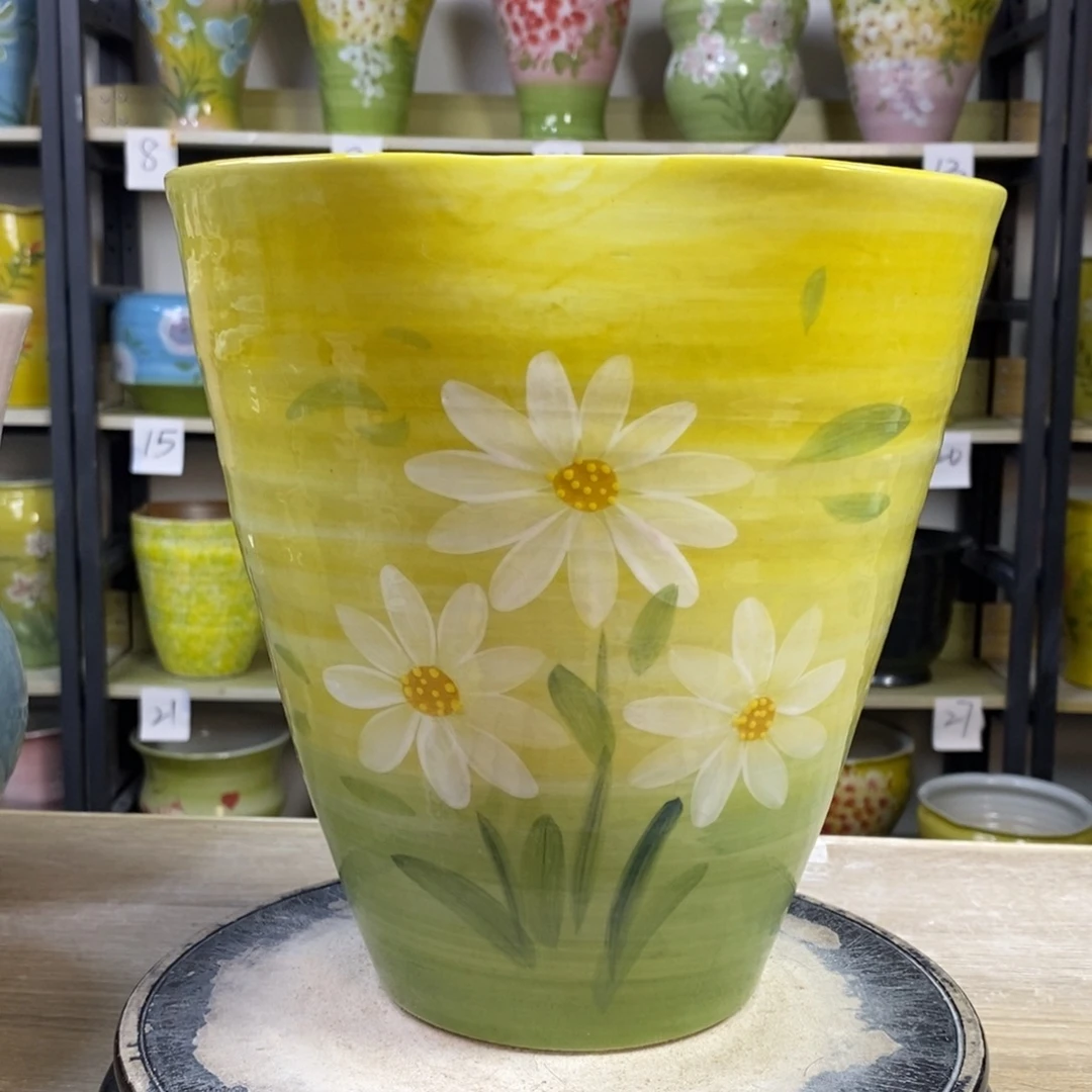 景德镇手工手绘陶瓷花盆