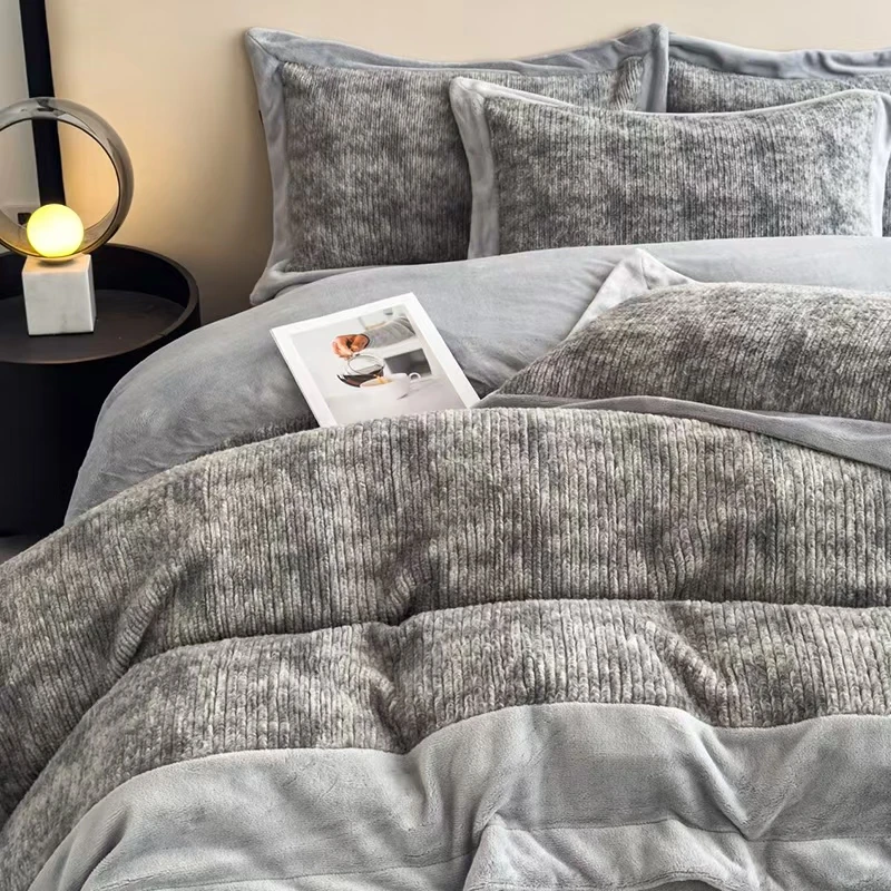 奥特佳家纺洛可可冬季保暖四件套床品套件简约轻奢高端大气