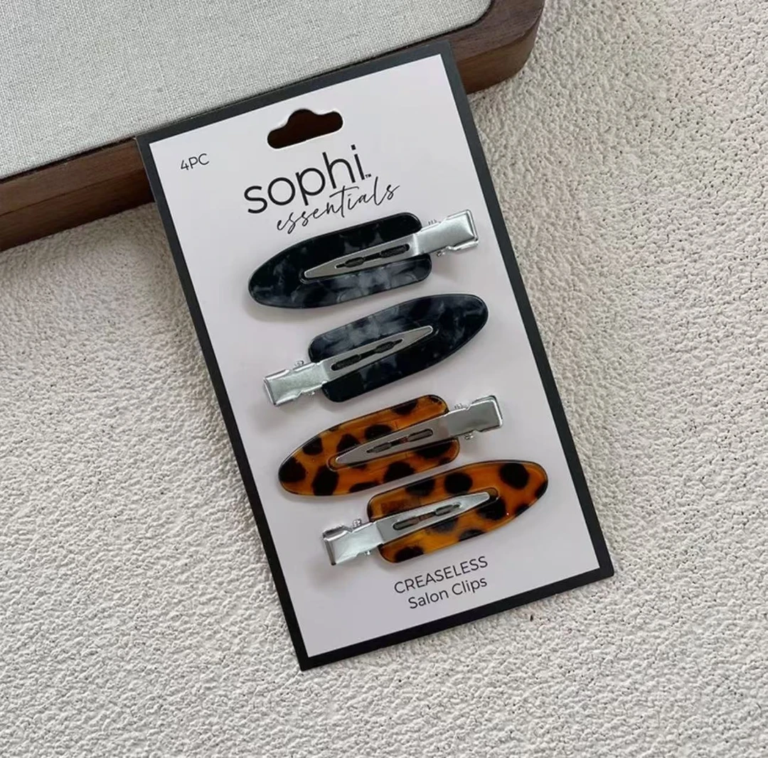 【俐心2】韩版气质无痕小号侧边刘海洋气夹子鸭嘴头饰发卡豹纹发夹