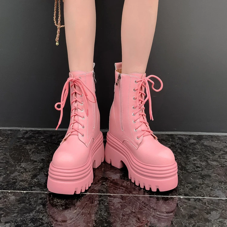 马丁靴女鞋英伦风2025秋新款百搭厚底气质舒适时尚复古时装靴