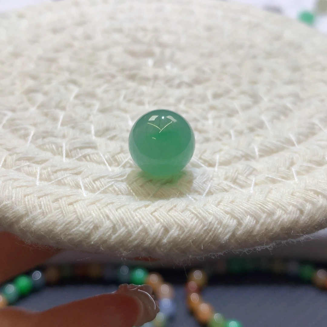 定制翡翠未镶嵌 毛货抛光定制 晴水飘绿 卡11.7 三