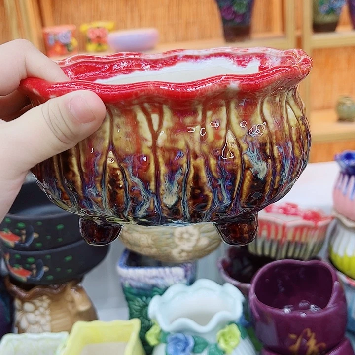 有孔.多肉陶瓷花盆！