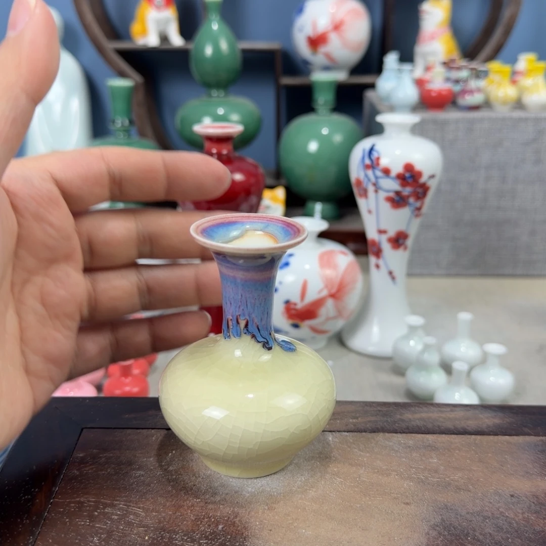 陶瓷手工小花器摆件