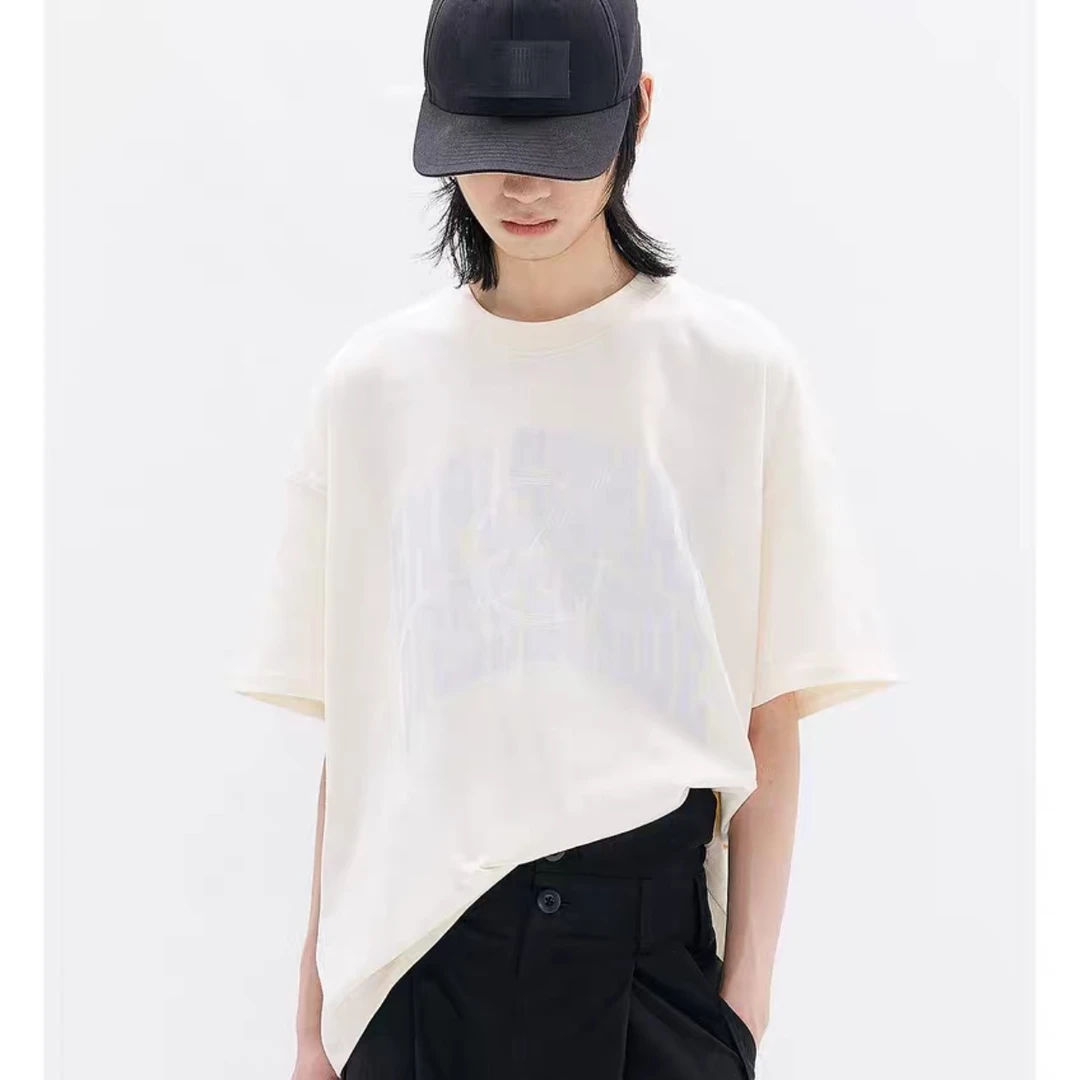 B03-52416-SRP夏季正面字母印花时尚圆领半袖