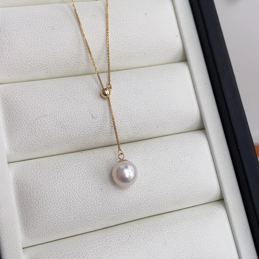 18K金镶嵌海水珍珠颈饰