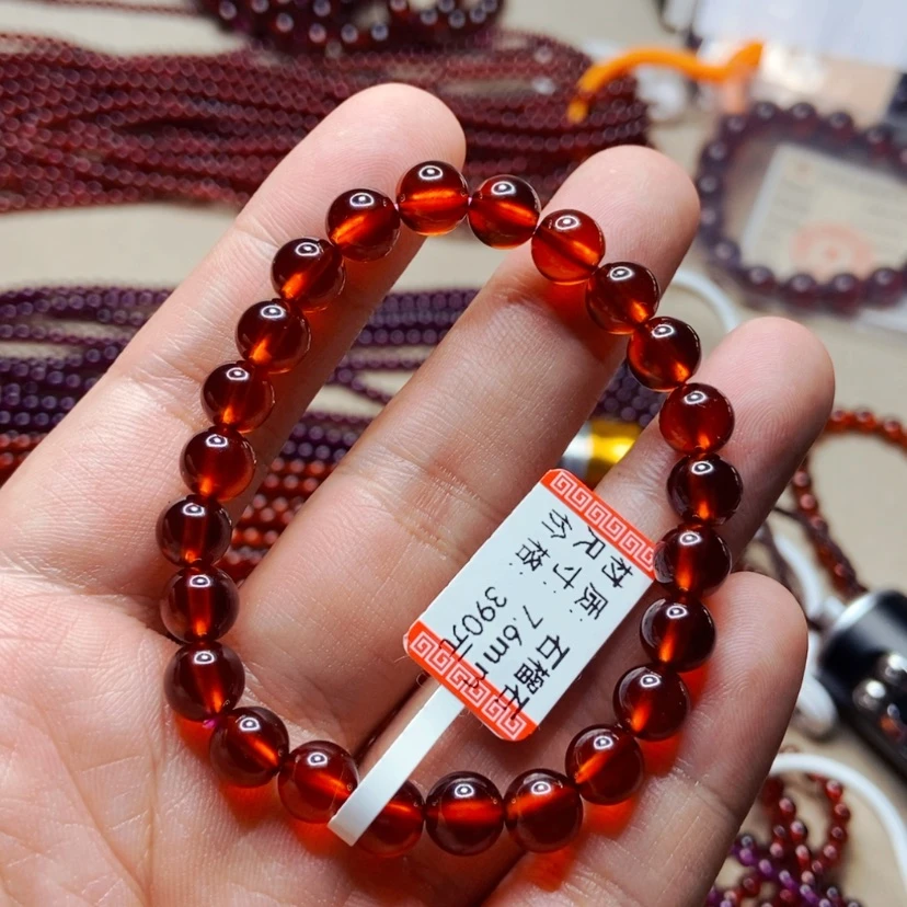 【闪购商品】未镶嵌手链石榴石7.6毫米